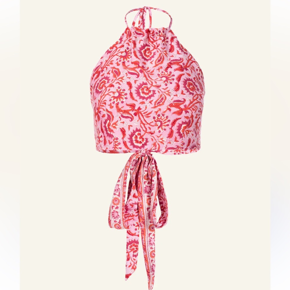 Alix of Bohemia Marmi Rosebloom Tie Top size M